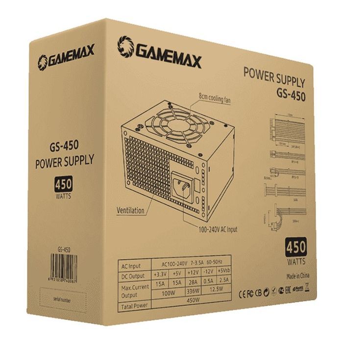 Блок живлення Gamemax GS-450 80+ зображення 6