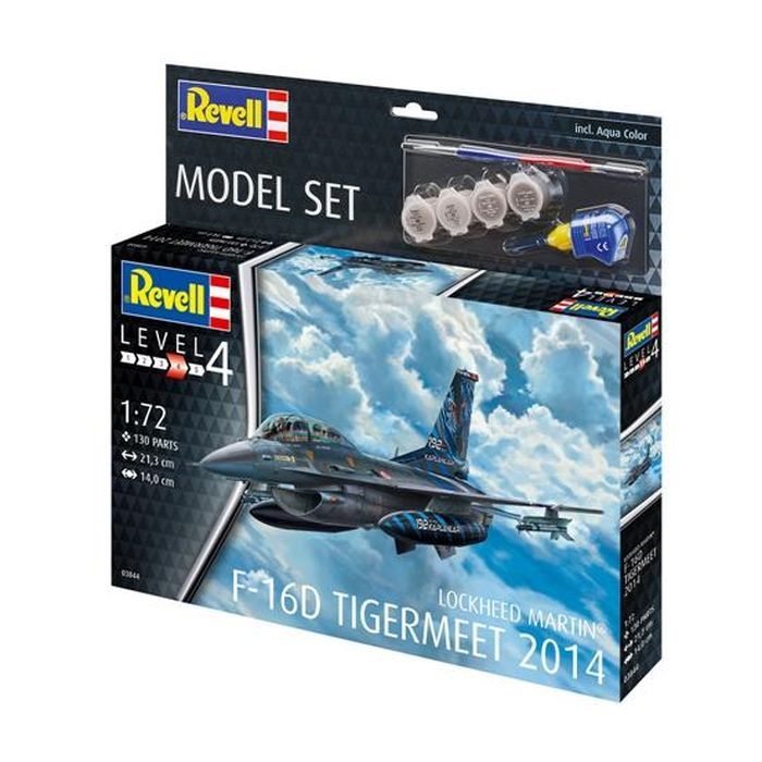 Сборная модель Revell набор Самолет F-16D Tigermeet 2014 уровень 4, 1:72 (RVL-63844)