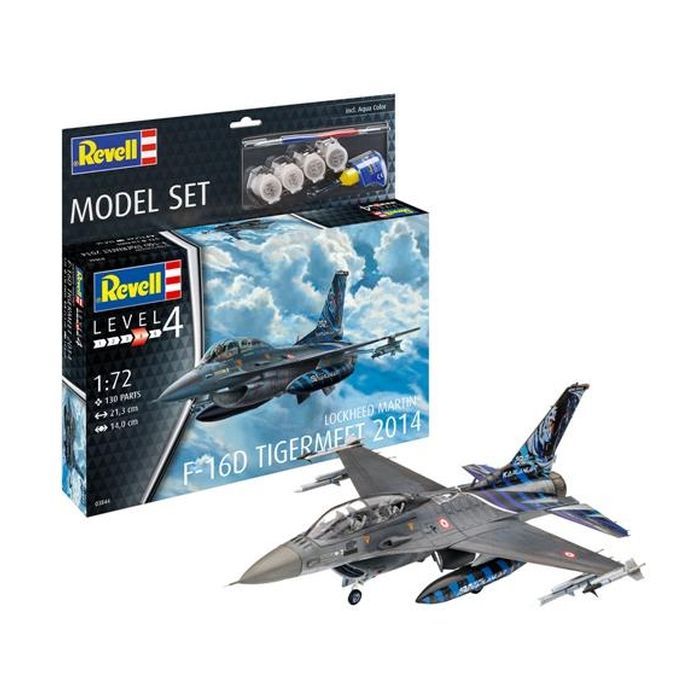 Сборная модель Revell набор Самолет F-16D Tigermeet 2014 уровень 4, 1:72 (RVL-63844) изображение 2