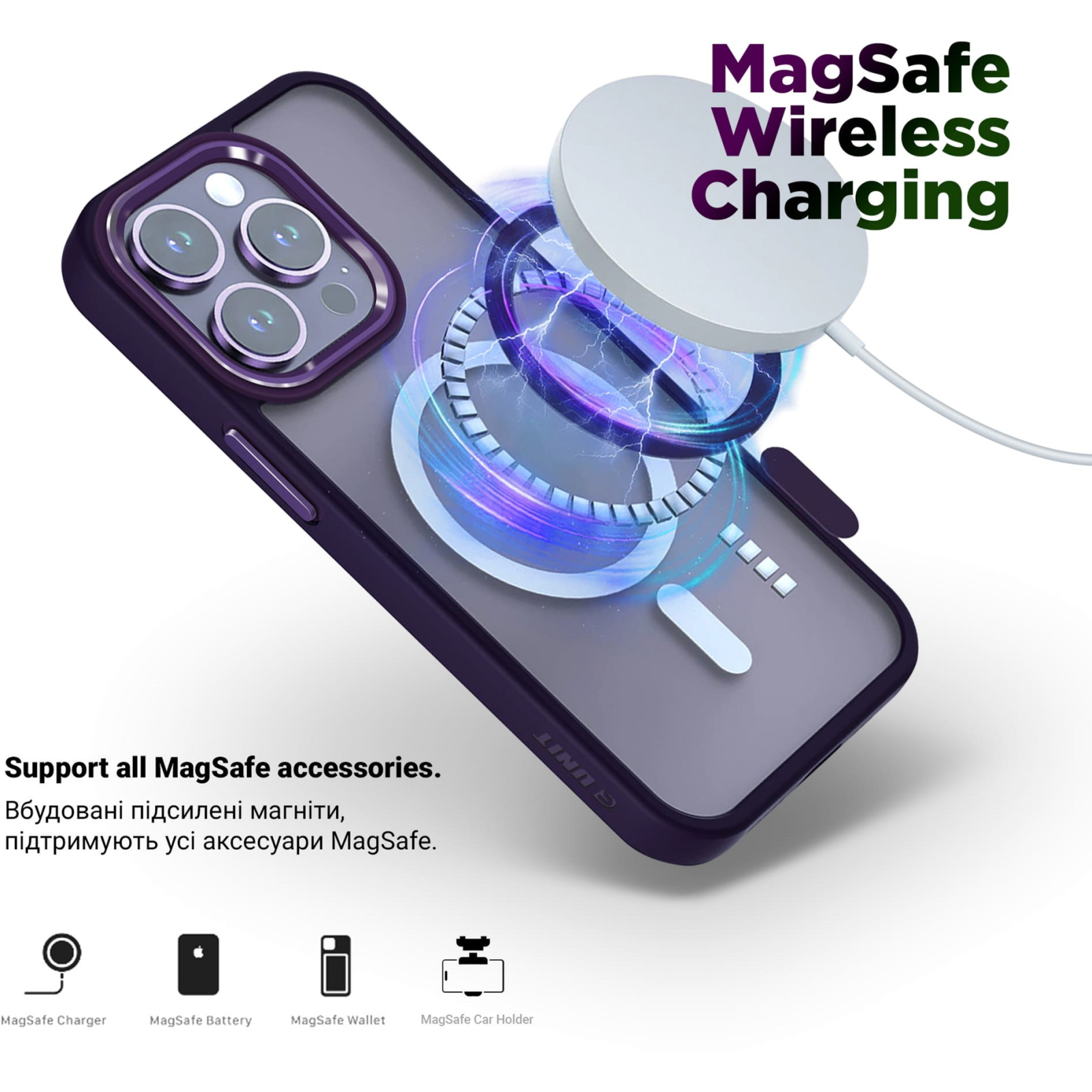 Чохол до мобільного телефона Armorstandart Unit MagSafe Apple iPhone 11 Purple (ARM68875) зображення 3