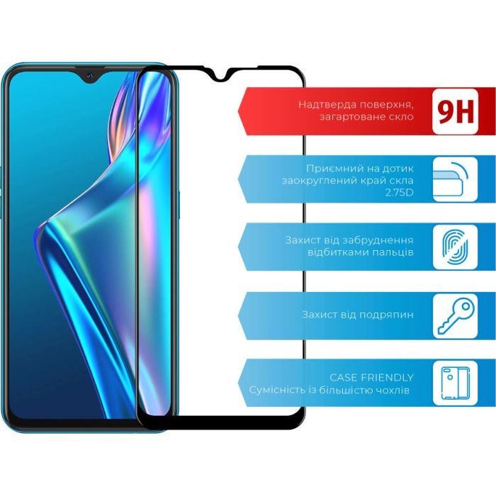 Стекло защитное ACCLAB Full Glue Oppo A12 (1283126508356) изображение 2