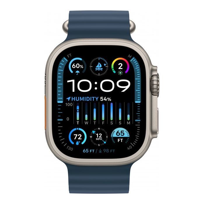 Смарт-часы Apple Watch Ultra 2 GPS + Cellular, 49mm Titanium Case with Blue Ocean Band (MREG3UL/A) изображение 2