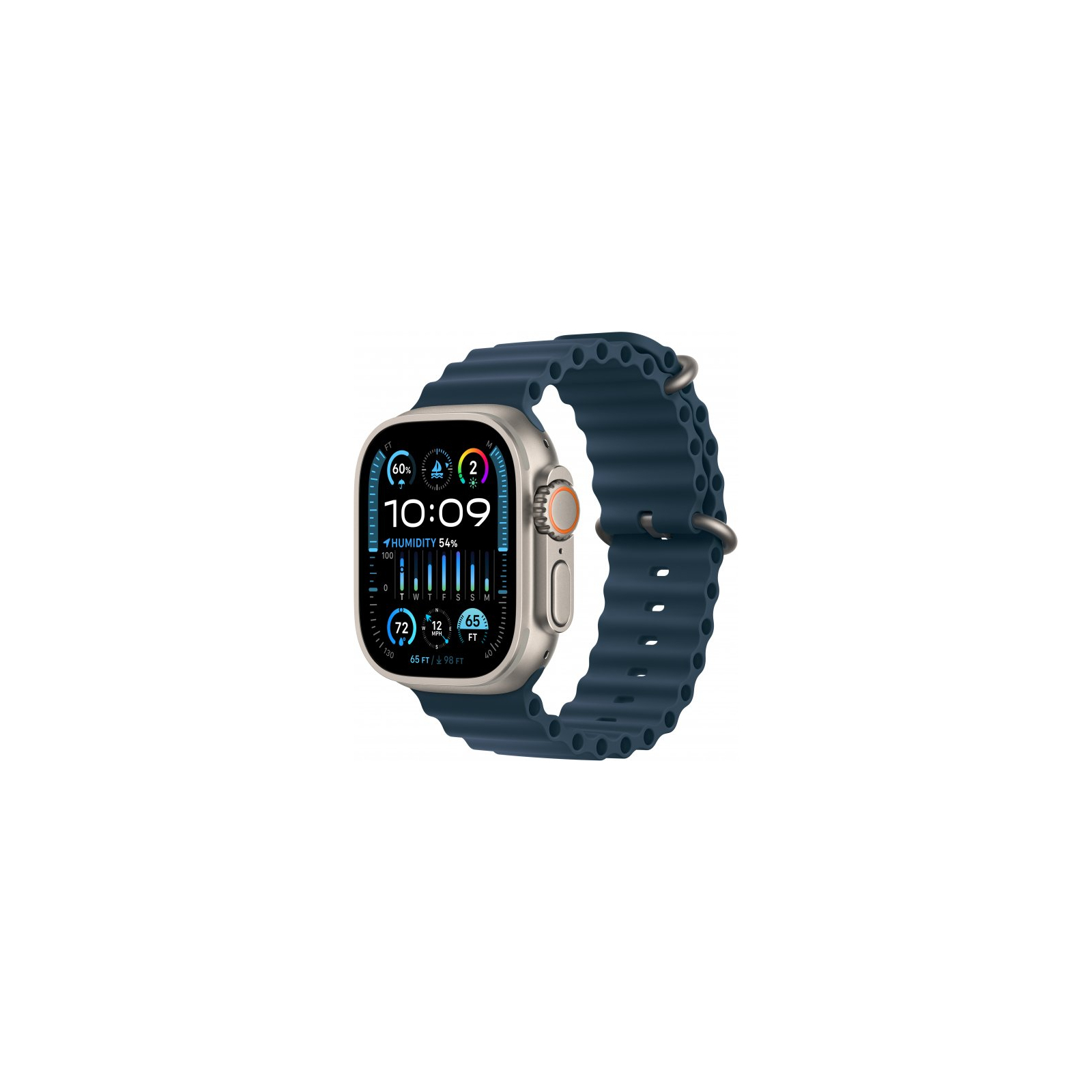 Смарт-годинник Apple Watch Ultra 2 GPS + Cellular, 49mm Titanium Case with White Ocean Band (MREJ3UL/A)