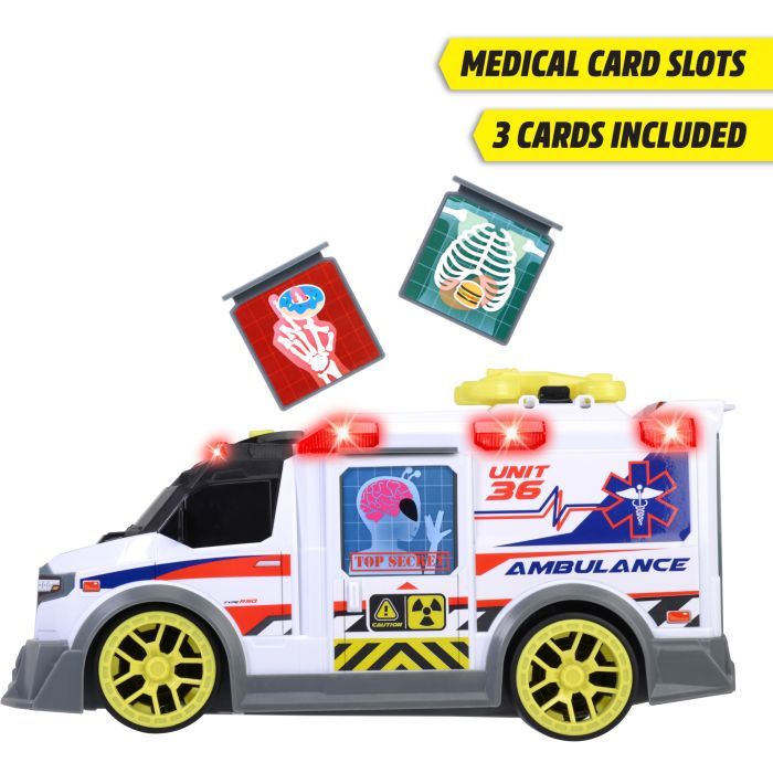 Спецтехніка Dickie Toys Функціональний автомобіль Швидка допомога з аксесуарами зі звуком та світловими ефектами 41 см (3307003) зображення 4