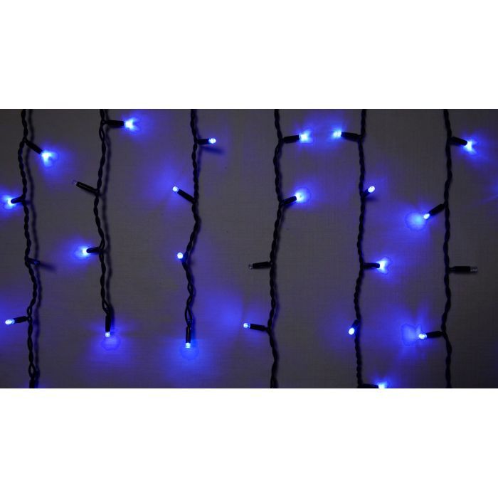 Гирлянда Delux ICICLE 75 LED 2 x 0.7 м IP44 EN Синий/черный (90016593)