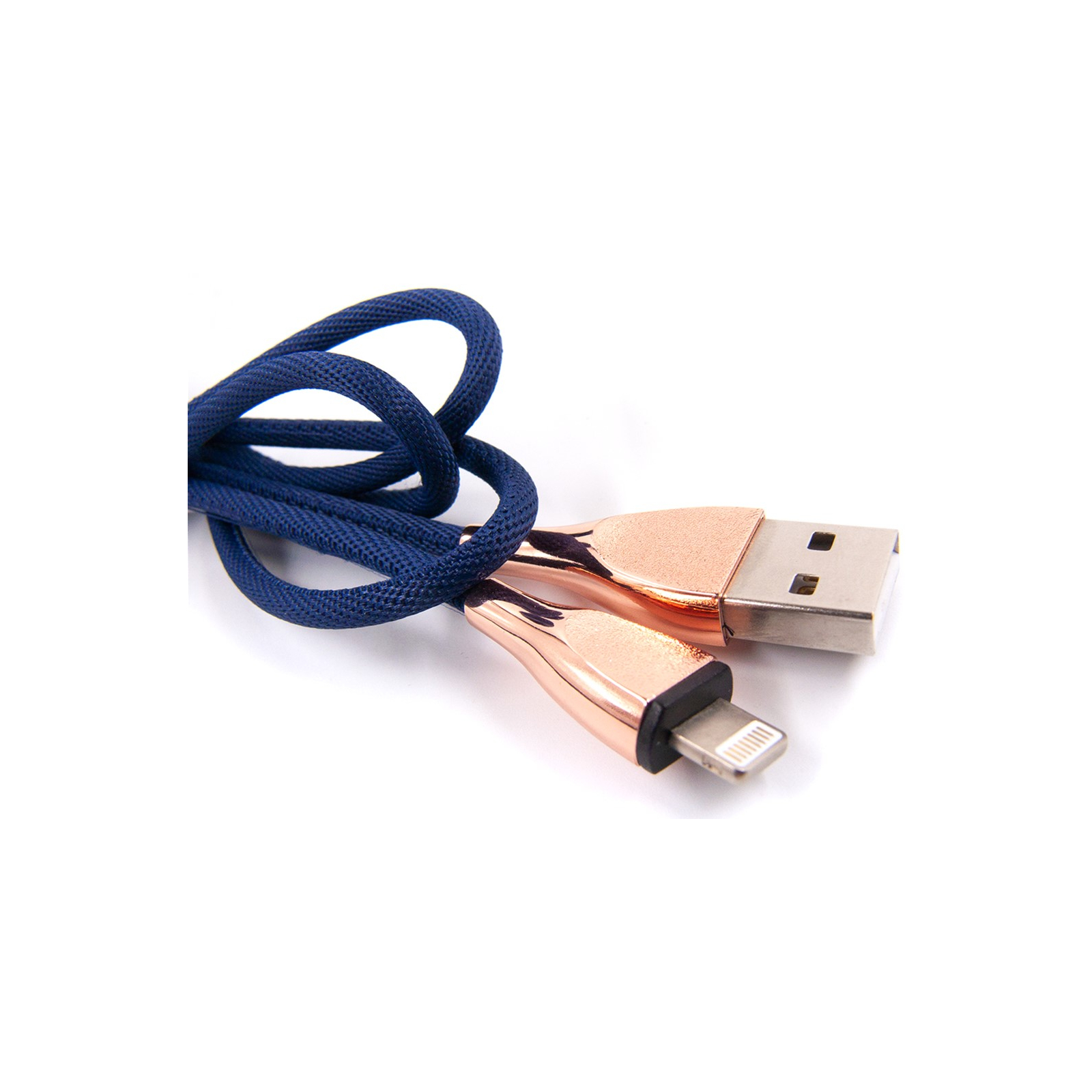 Дата кабель USB 2.0 AM to Lightning 1.0m blue Dengos (NTK-L-SET-DBLUE) изображение 2