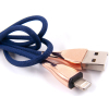 Дата кабель USB 2.0 AM to Lightning 1.0m blue Dengos (NTK-L-SET-DBLUE) изображение 2