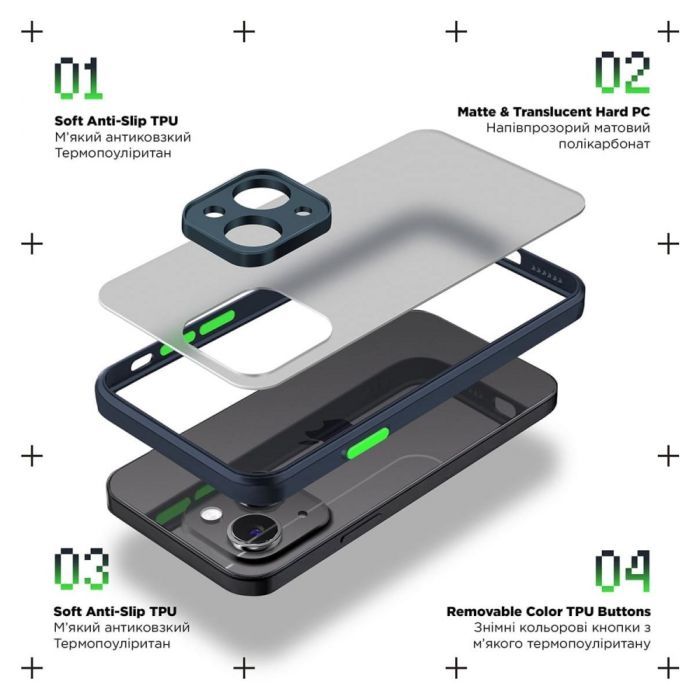 Чехол для мобильного телефона Armorstandart Frosted Matte Realme C51/C53 Dark Green (ARM72389) изображение 2