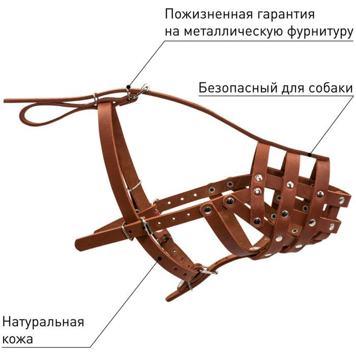 Намордник для собак Collar твердий (боксер малий) чорний (05981) зображення 3