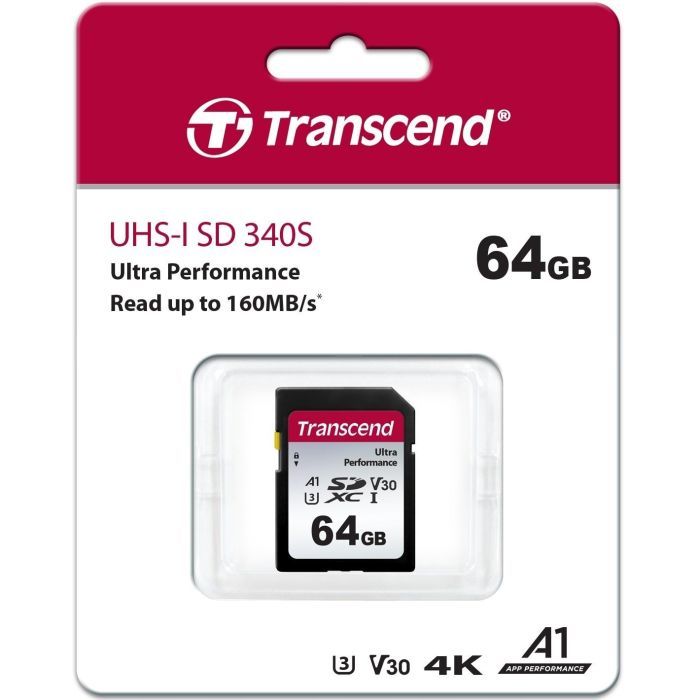 Карта памяти Transcend 64GB SD class 10 UHS-I U3 4K (TS64GSDC340S) изображение 2