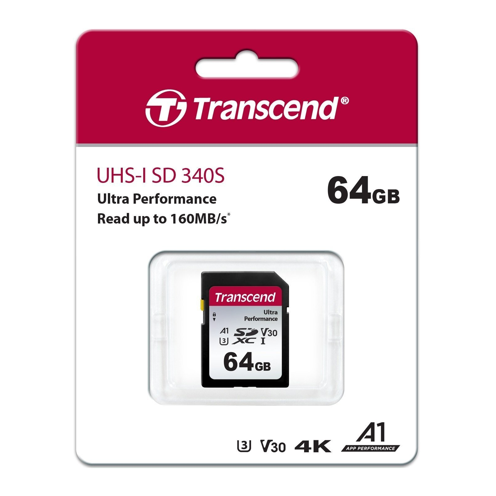Карта пам'яті Transcend 64GB SD class 10 UHS-I U3 4K (TS64GSDC340S) зображення 2