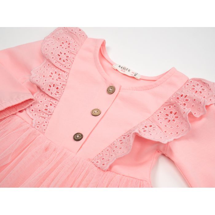 Плаття дитяче Breeze з мереживом та фатиновою спідницею (17805-98G-peach) зображення 3