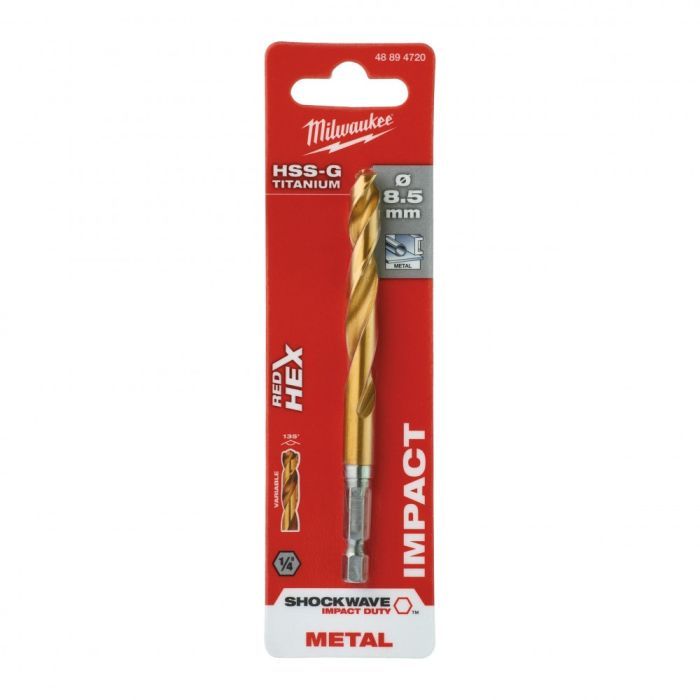 Сверло Milwaukee по металлу RedHEX HSS-G TiN, 12,0 мм (48894727) изображение 3