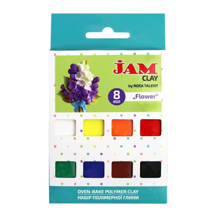 Пластика Jam Clay Rosa Talent Flower 8 шт х 20 г (4823098521075)