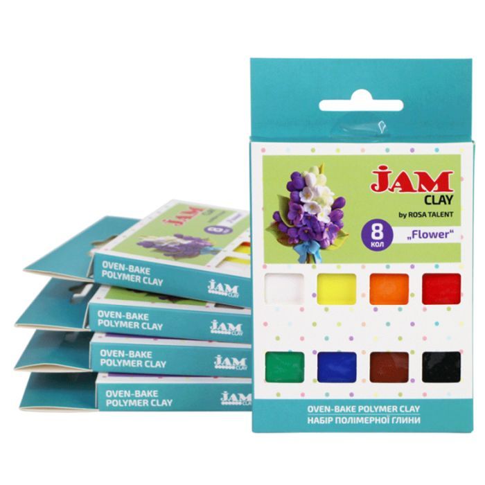 Пластика Jam Clay Rosa Talent Flower 8 шт х 20 г (4823098521075) зображення 3