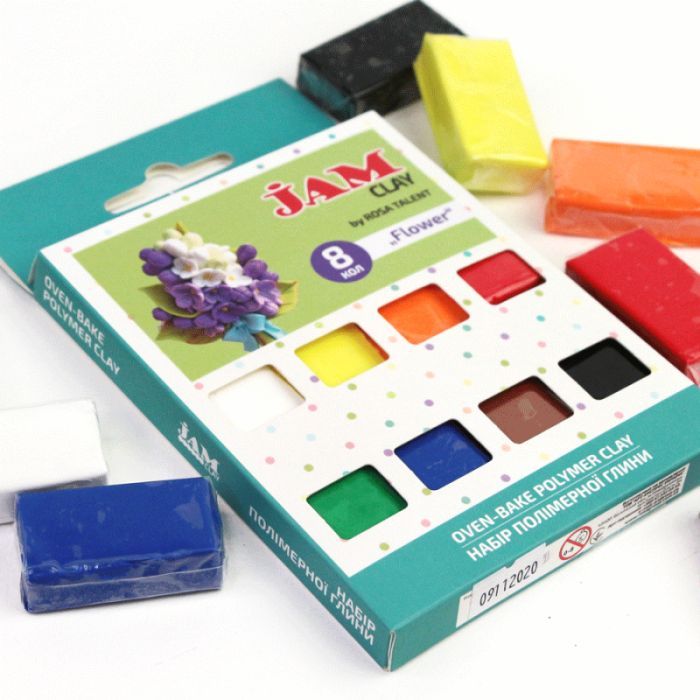 Пластика Jam Clay Rosa Talent Flower 8 шт х 20 г (4823098521075) зображення 4
