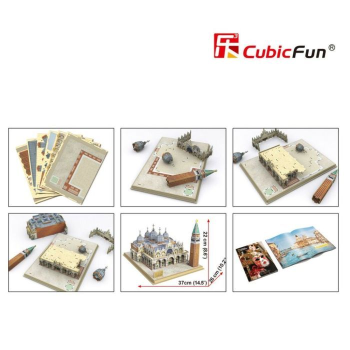 Пазл Cubic Fun Трехмерная головоломка-конструктор National Geographic Площадь Святого Марка (DS0980h) изображение 5