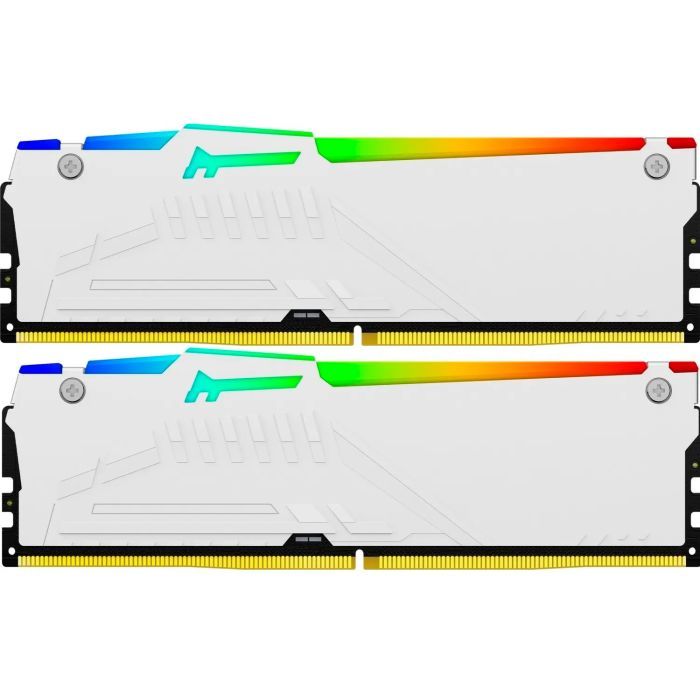 Модуль памяти для компьютера DDR5 32GB (2x16GB) 5600 MHz FURY Beast White RGB Kingston Fury (ex.HyperX) (KF556C40BWAK2-32) изображение 4