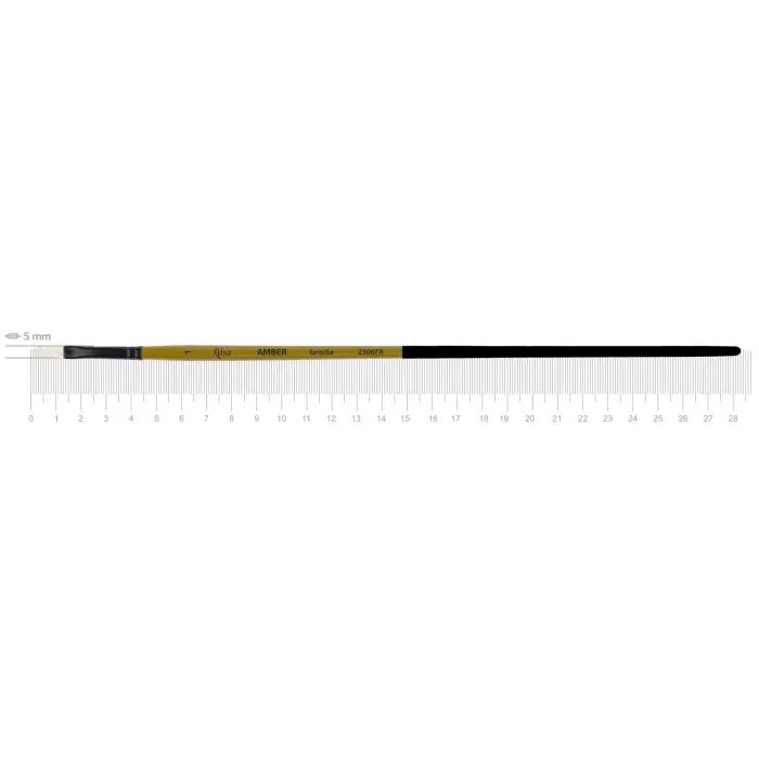 Пензлик для малювання Rosa Щетина овальна, AMBER 2306FR, №3 (4823098533450)