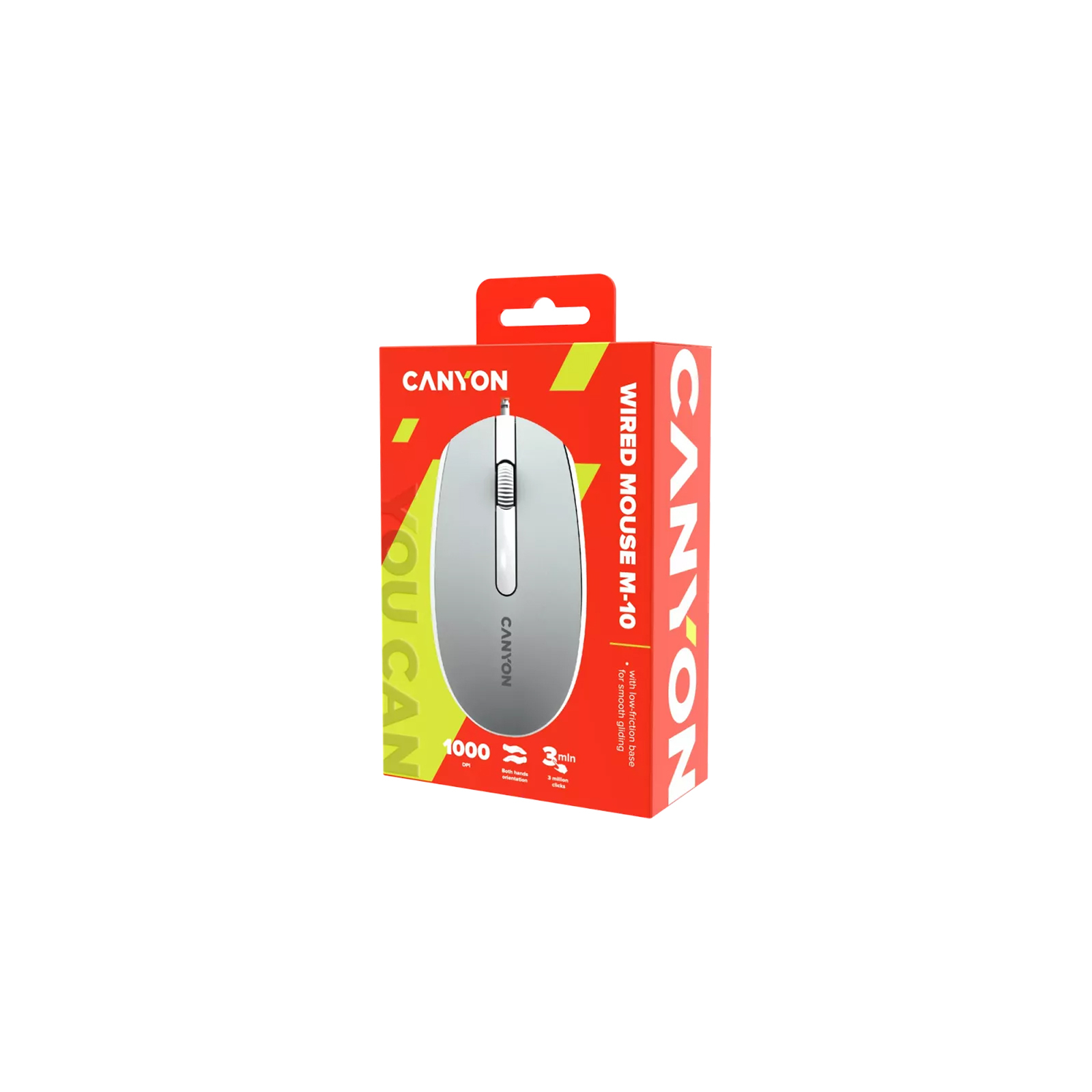 Мышка Canyon M-10 USB White Grey (CNE-CMS10WG) изображение 6