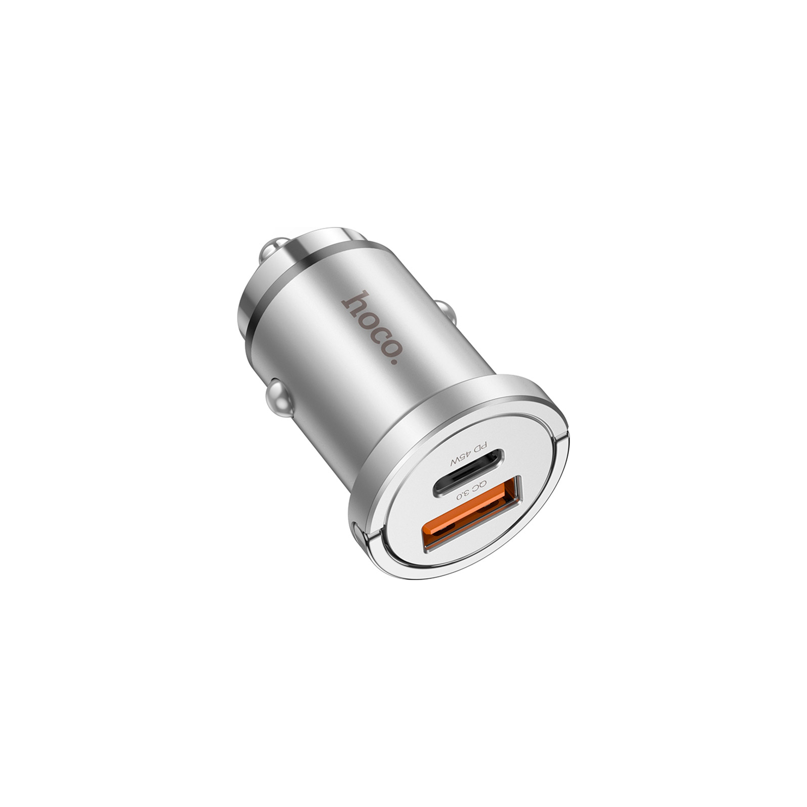 Зарядний пристрій HOCO NZ10 Handy USB-A/Type-C Silver (6942007601825) зображення 2