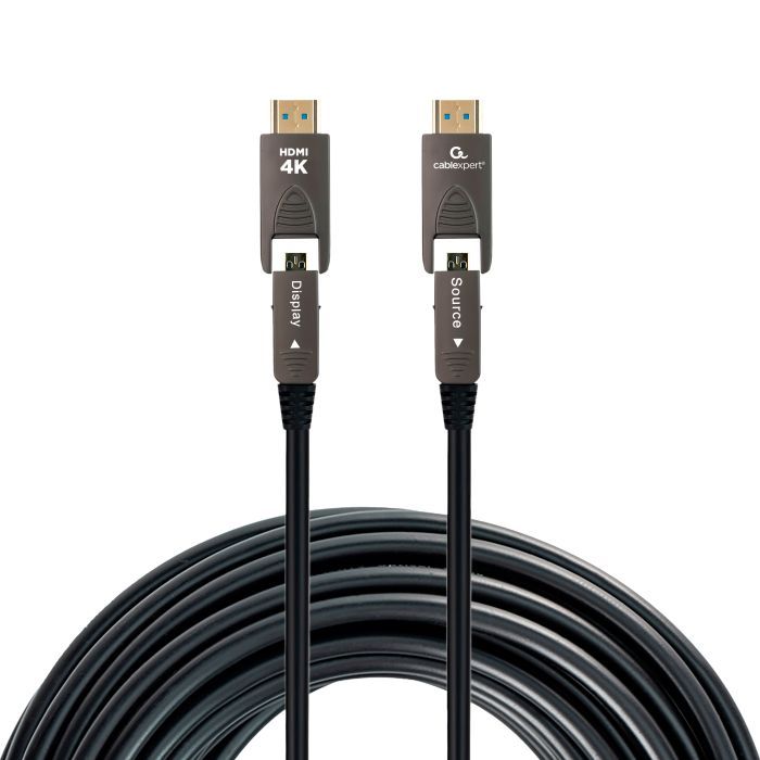 Кабель мультимедійний HDMI M to HDMI M 10.0m V2.0 4K60Hz A/D to A/D AOC Cablexpert (CCAP-HDMIDD-AOC-10M) зображення 2
