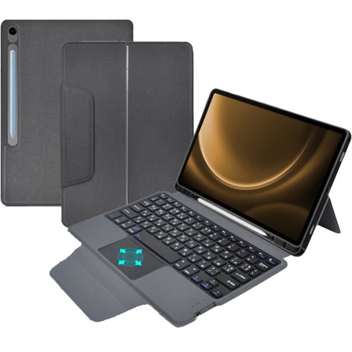 Чехол для планшета AirOn Premium Samsung Galaxy Tab S9 FE 10.9'' 2023 + Keyboard (4822352781114)