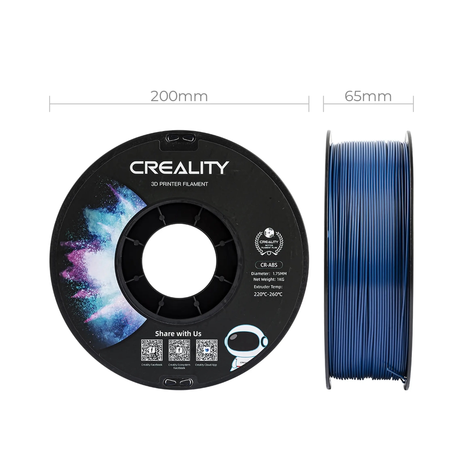 Пластик для 3D-принтера Creality ABS 1кг, 1.75мм, blue (3301020036) изображение 7
