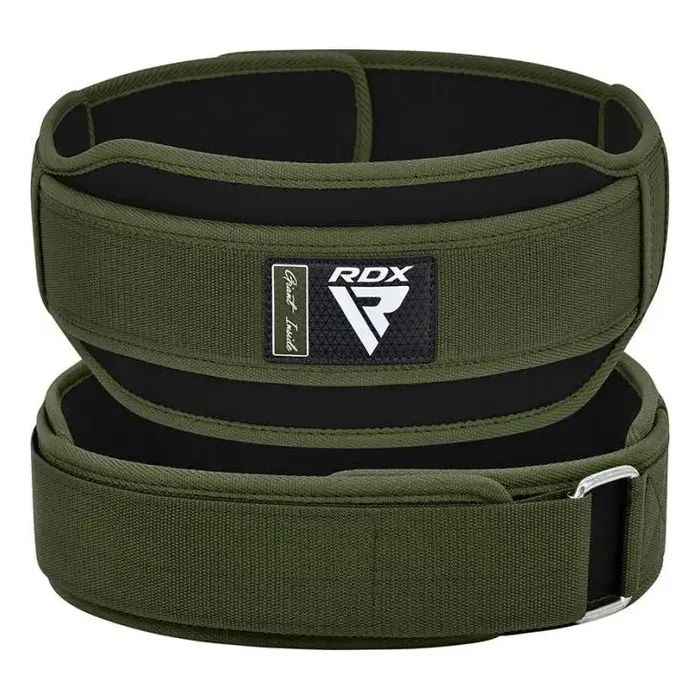 Атлетичний пояс RDX RX5 Double Belt неопреновий Army Green S (WBD-RX5AG-S)