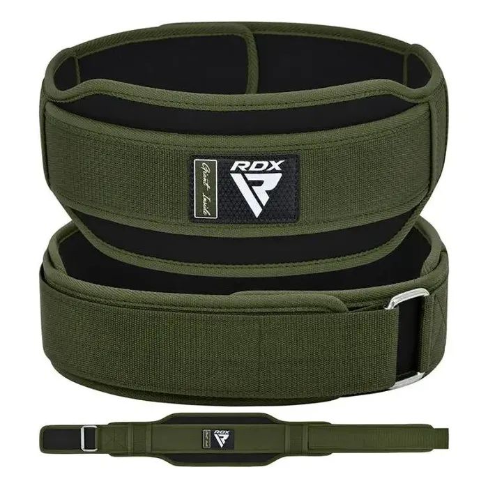 Атлетичний пояс RDX RX5 Double Belt неопреновий Army Green S (WBD-RX5AG-S) зображення 2