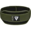 Атлетичний пояс RDX RX5 Double Belt неопреновий Army Green S (WBD-RX5AG-S) зображення 3