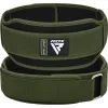 Атлетичний пояс RDX RX5 Double Belt неопреновий Army Green S (WBD-RX5AG-S)