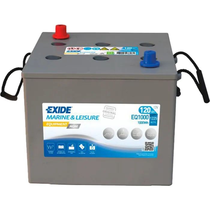 Аккумулятор автомобильный EXIDE Equipment AGM 120Ah клеми по центру (1225EN) (EQ1000) изображение 2 Аккумулятор автомобильный EXIDE Equipment AGM 120Ah клеми по центру (1225EN) (EQ1000) изображение 2