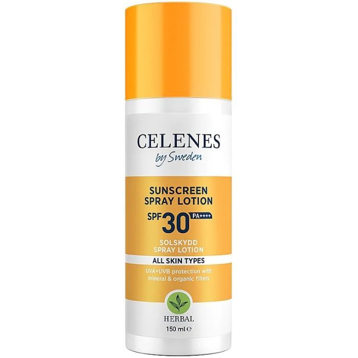 Средство от загара Celenes Sunscreen Spray Lotion SPF30+ Солнцезащитный спрей-лосьон 150 мл (7350104249410)