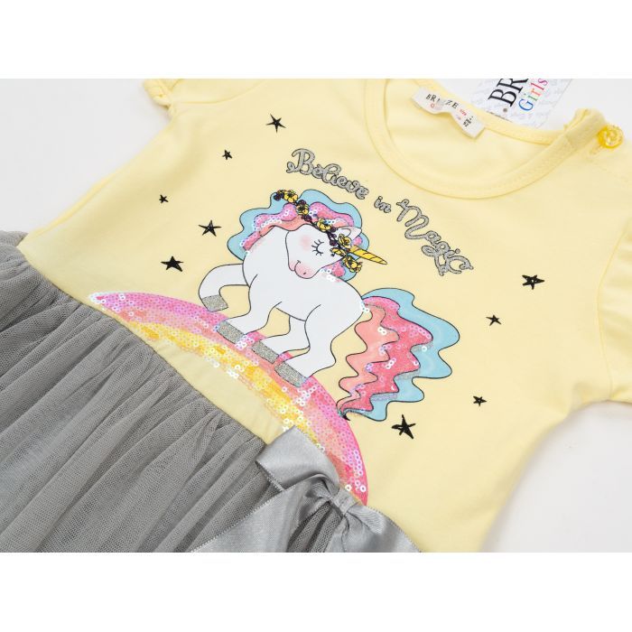 Плаття дитяче Breeze з єдинорогом (14102-92G-yellow) зображення 3