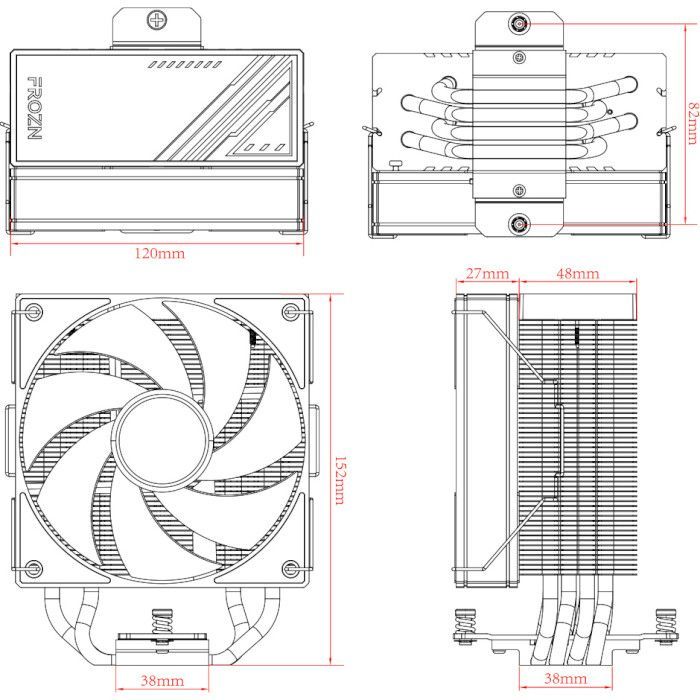 Кулер до процесора ID-Cooling Frozn A410 ARGB (FROZN A410 ARGB) зображення 7