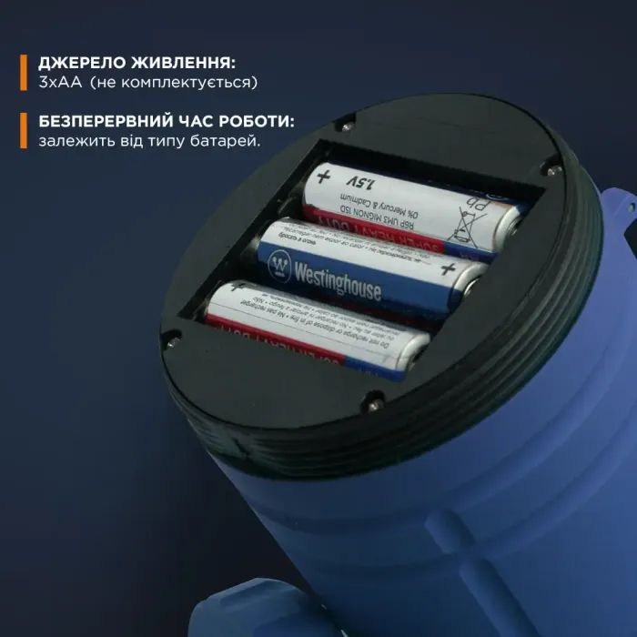 Фонарь Quantum Nice blue 1WLED + 3WCOB 3xAА (QM-FL3041) изображение 4