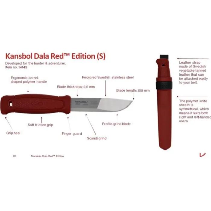 Нож Morakniv Kansbol stainless steel Dala Red (14143) изображение 7