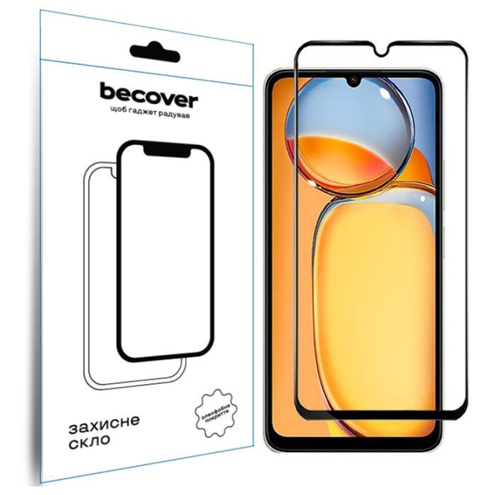 Стекло защитное BeCover Realme C63 Black (711794)
