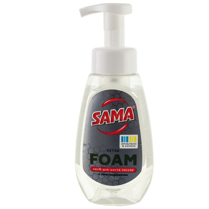 Засіб для ручного миття посуду Sama Extra Foam Лимон З піноутворювачем 300 г + Змінний блок 325 г (4820270631966) зображення 2