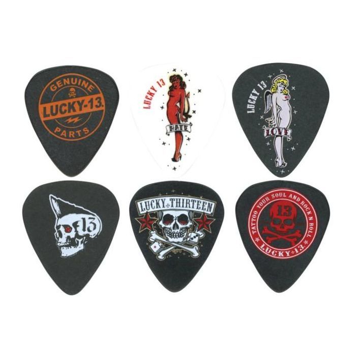 Медиатор Jim Dunlop Lucky 13 Artist Series Pick .60mm 6 шт. (L13BP.60)
