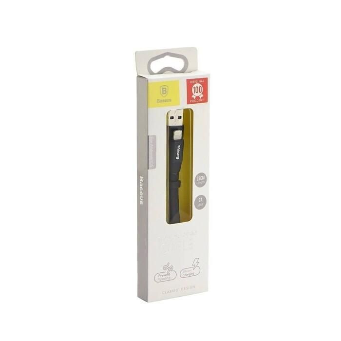 Дата кабель USB 2.0 AM to Lightning 0.23m 2A Baseus (CALMBJ-01) изображение 8