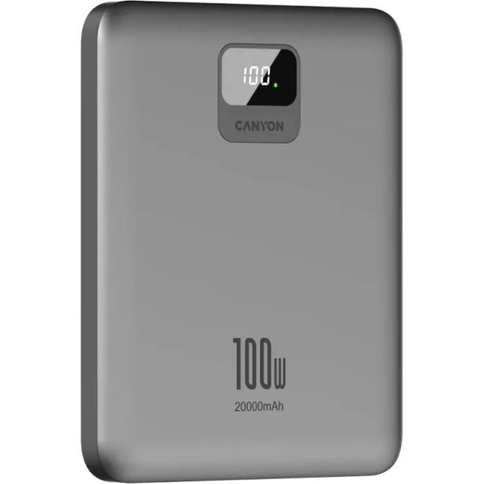 Батарея універсальна Canyon PB-2008 20000mAh PD/100W Q.C/3.0 (CNE-CPB2008DG) зображення 3