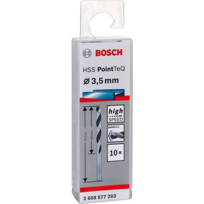 Свердло Bosch по металу HSS-PointTeQ, 3.5х39х70мм, 10шт (2.608.577.203) зображення 3