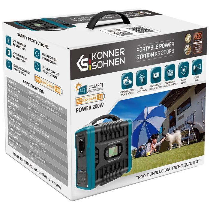 Зарядная станция Konner&Sohnen KS200PS, 200W, 222Wh (KS200PS) изображение 11
