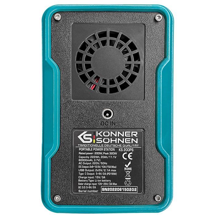Зарядная станция Konner&Sohnen KS200PS, 200W, 222Wh (KS200PS) изображение 7