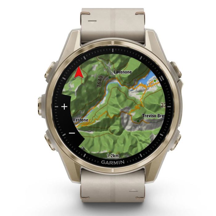 Смарт-часы Garmin fenix 8 43mm, AMOLED, Saph, SftGldSS/FogGryLeatherBnd, Excl, GPS (010-02903-40) изображение 10