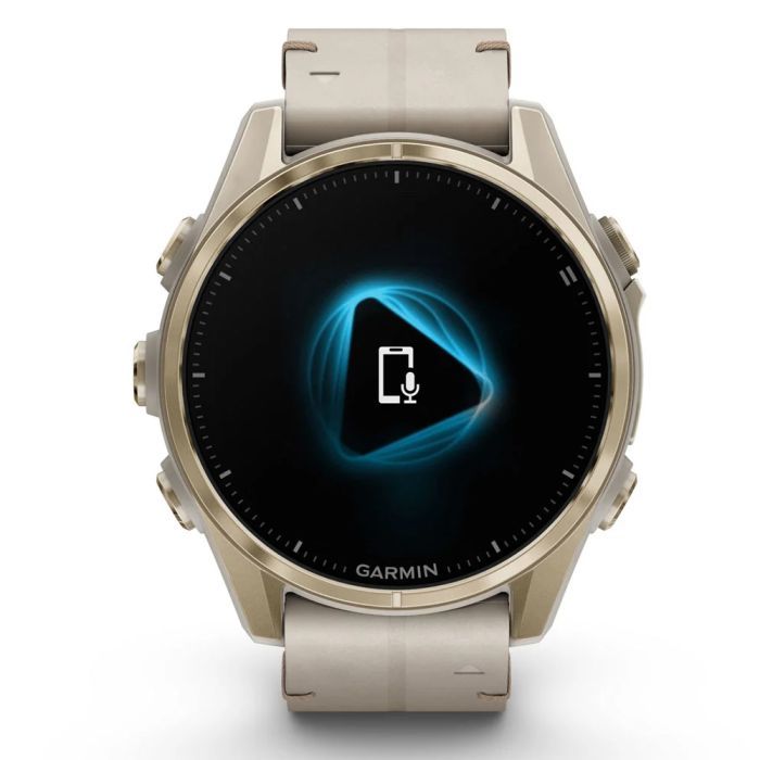 Смарт-часы Garmin fenix 8 43mm, AMOLED, Saph, SftGldSS/FogGryLeatherBnd, Excl, GPS (010-02903-40) изображение 2