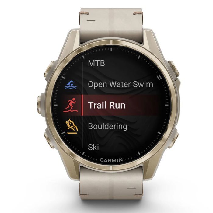 Смарт-часы Garmin fenix 8 43mm, AMOLED, Saph, SftGldSS/FogGryLeatherBnd, Excl, GPS (010-02903-40) изображение 7
