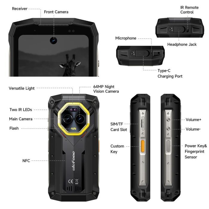 Мобильный телефон Ulefone Armor Mini 20 Pro 8/256Gb Black (6975326663243) изображение 12